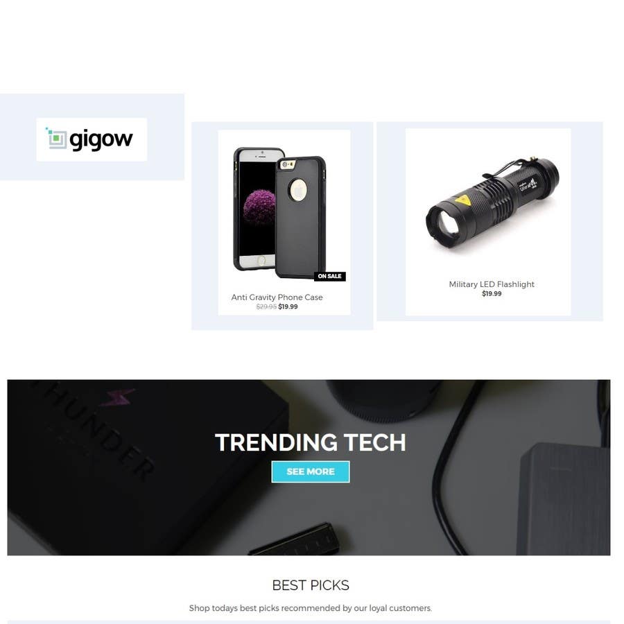 Contest Entry #11 for                                                 Design a banner for a futuristic ecommerce gadget site
                                            