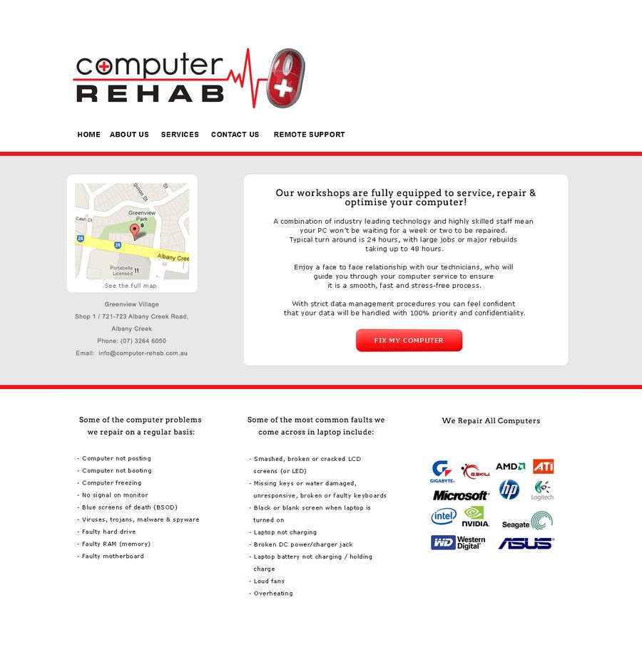 Proposition n°41 du concours                                                 Website Design for Computer Rehab
                                            