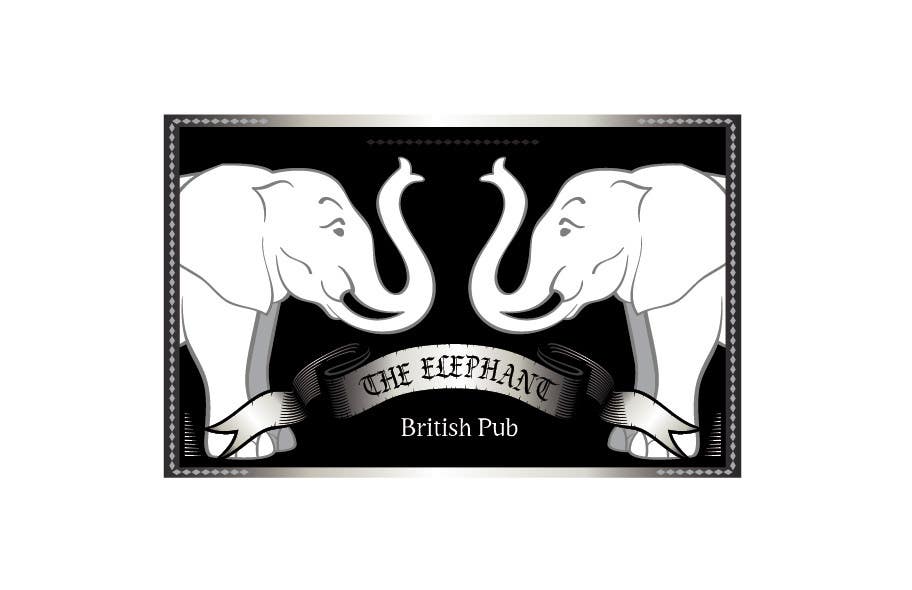Kilpailutyö #108 kilpailussa                                                 Logo Design for The Elephant British Pub
                                            