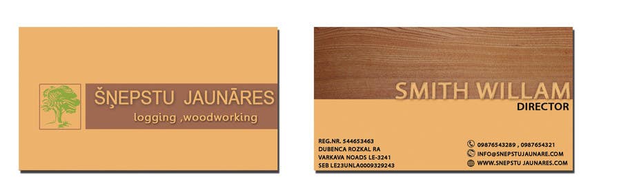 Penyertaan Peraduan #50 untuk                                                 Design Business Cards for my forest, wood company
                                            