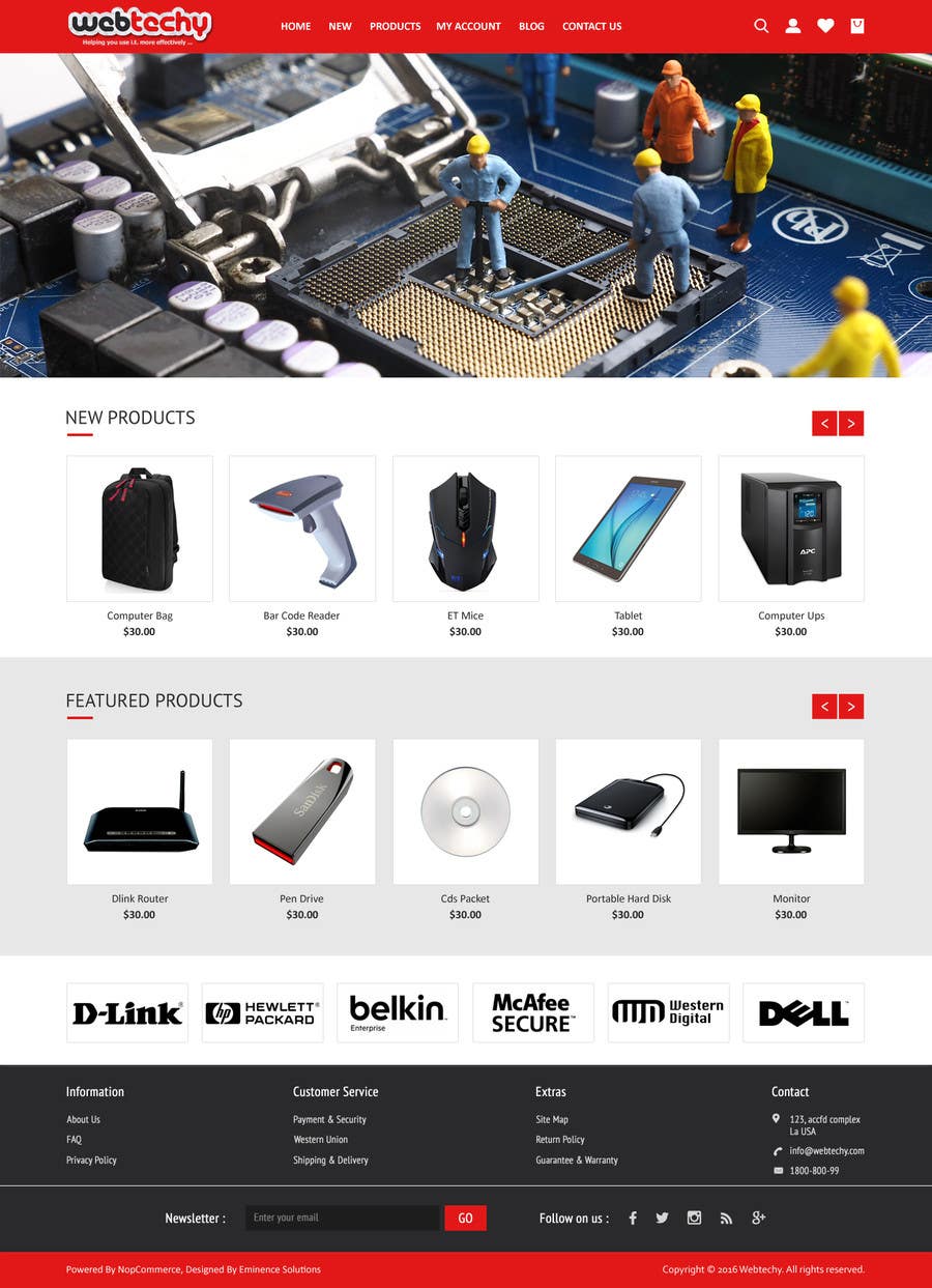 Contest Entry #2 for                                                 Redesign Online Tech Shop
                                            