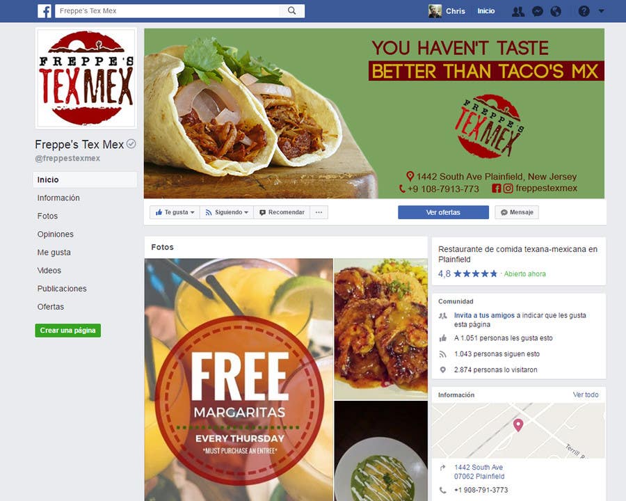 Příspěvek č. 31 do soutěže                                                 Facebook landing page for Mexican Restaurant
                                            