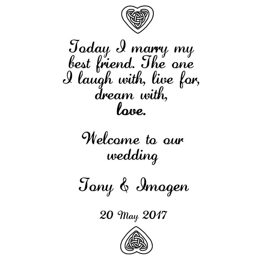 Конкурсна заявка №18 для                                                 Wedding Welcome Sign
                                            