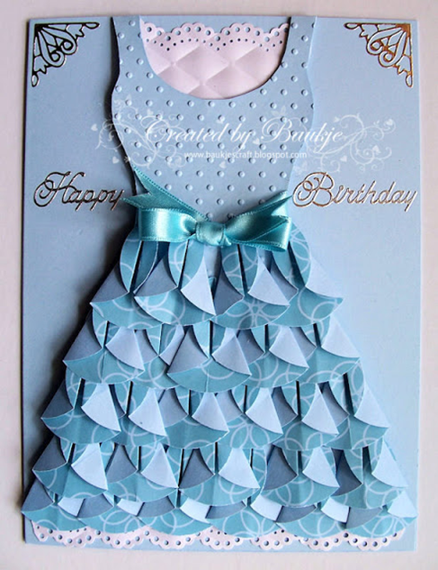 dahlia dress birthday card