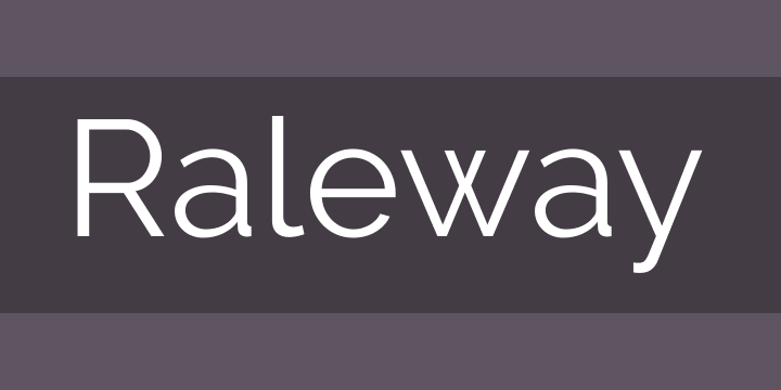 Raleway font