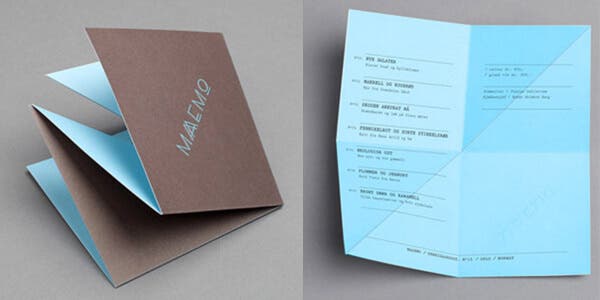Fold-up design for modern business card Ndiwano