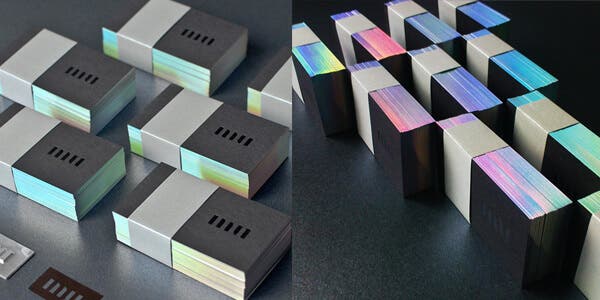 Holographic design for modern business card Ndiwano