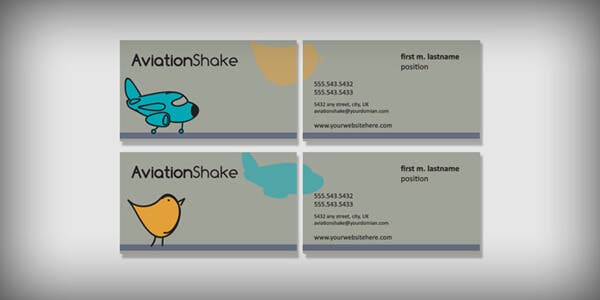 Contrasted colors design for modern business card